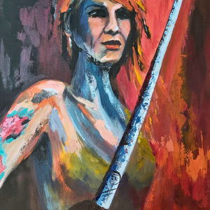 Warrior Woman | Abstract portrait by Bertha Kvaran