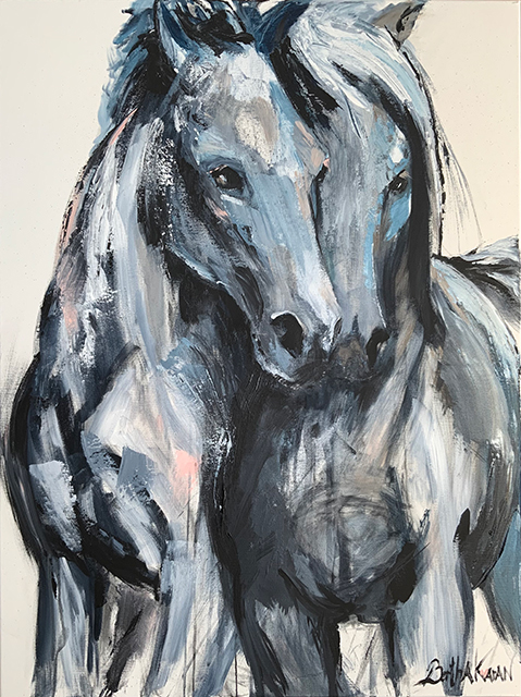 Abstract horses | painting by Bertha Kvaran