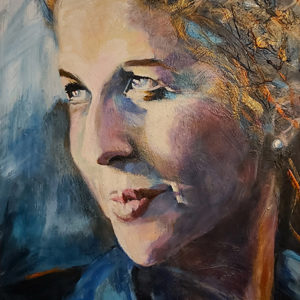 Frances Harber | abstract portrait painting by Bertha Kvaran
