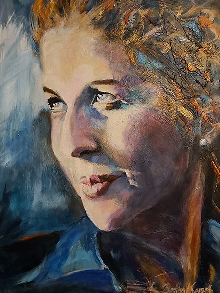 Frances Harber | abstract portrait painting by Bertha Kvaran