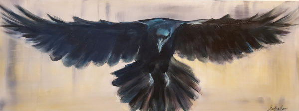Hrefna - Raven | painting by Bertha Kvaran