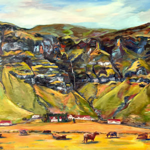 Eyjafjöll | Oil painting by Bertha Kvaran