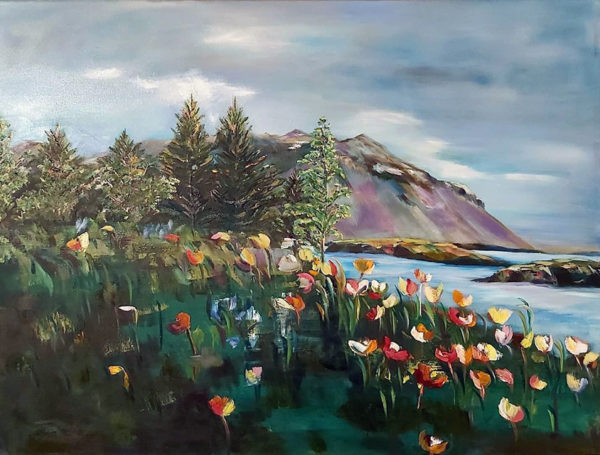 Poppies | oil painting by Bertha Kvaran