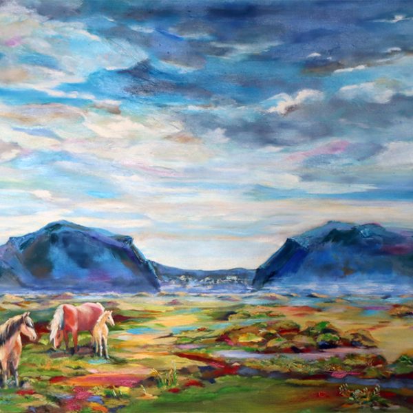 The Westman Islands | Oil painting by Bertha Kvaran