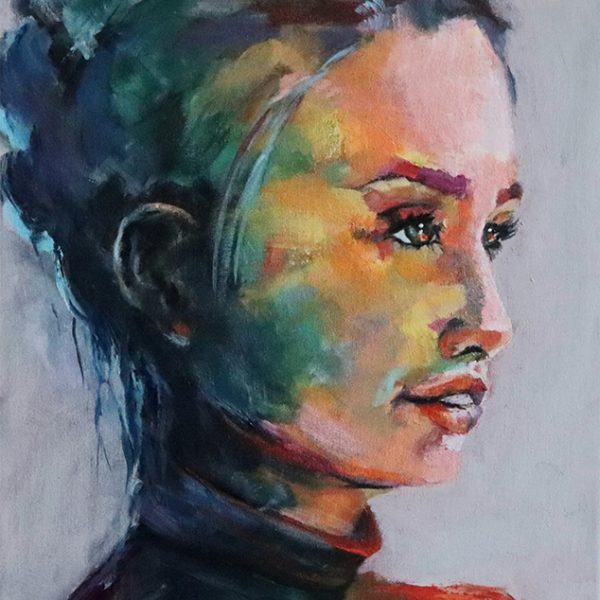 Rainbow Girl | Abstract portrait by Bertha Kvaran