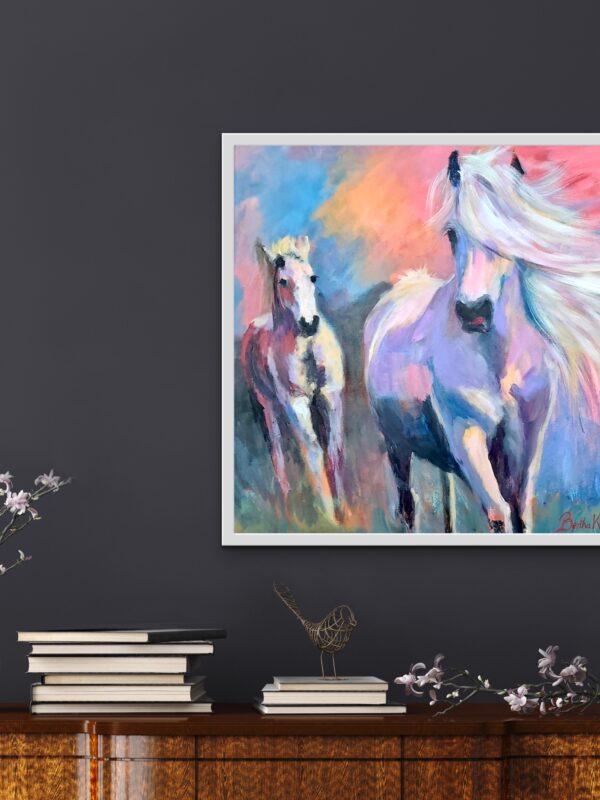 A Mare With Her Foal