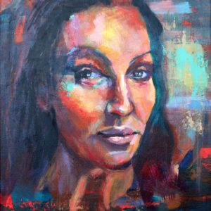 Michelle Visage, expressive portrait by Bertha Kvaran