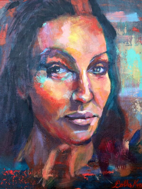 Michelle Visage, expressive portrait by Bertha Kvaran