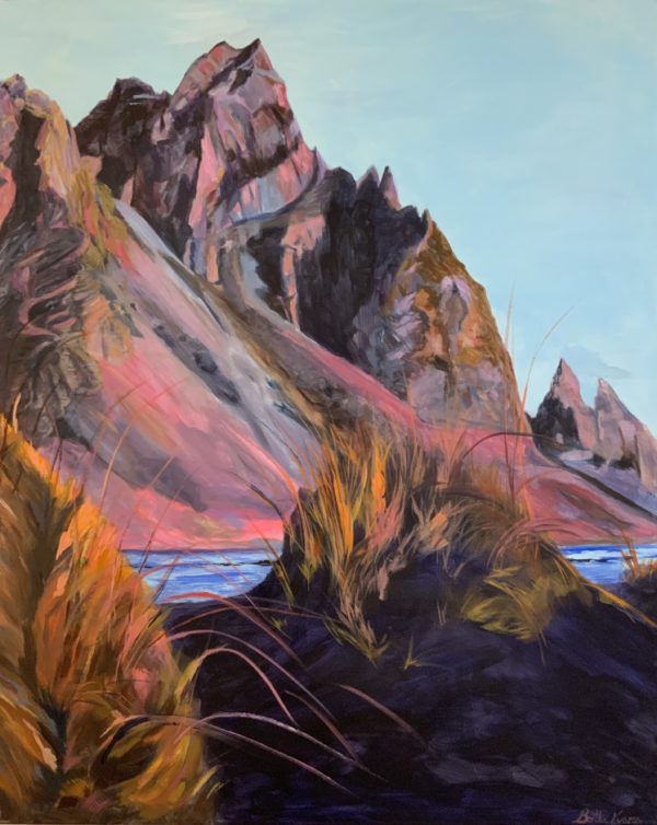 Vestrahorn Mountain, a painting by Bertha Kvaran