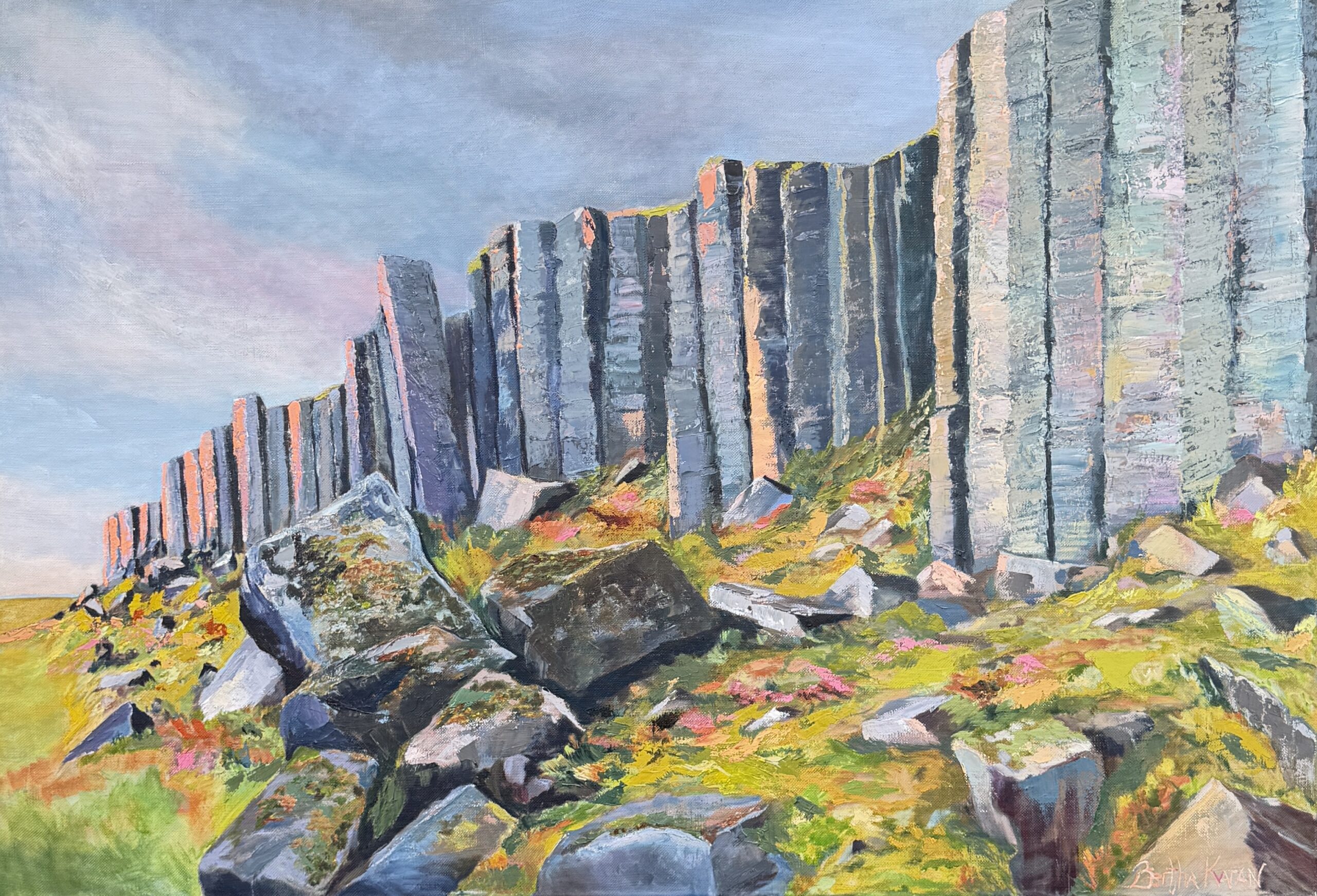 Gerðuberg á Snæfellsnesi, basalt columns in Snæfellsnes Iceland