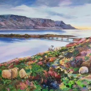 Skagafjörður | Oil painting by Bertha Kvaran