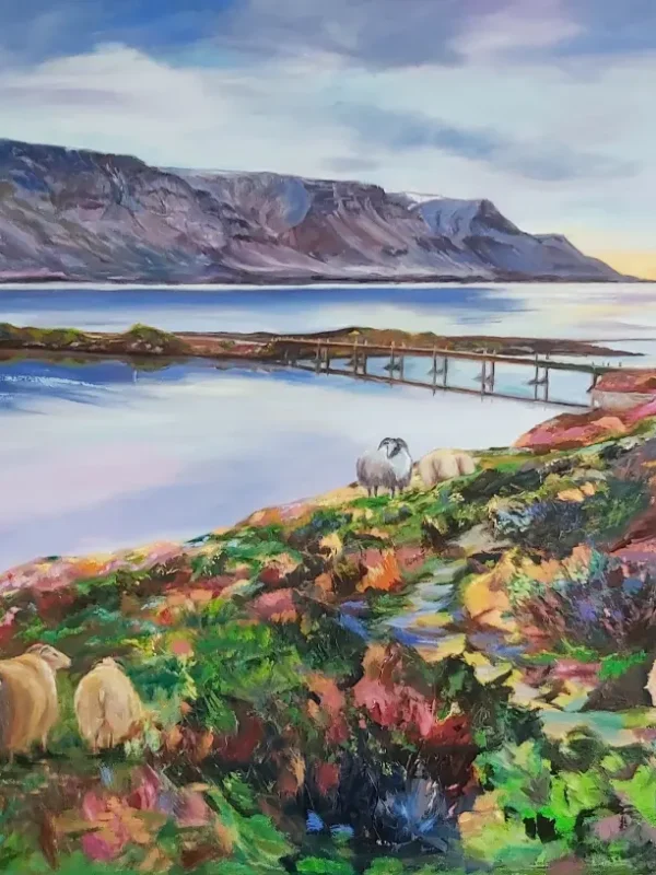 Skagafjörður | Oil painting by Bertha Kvaran