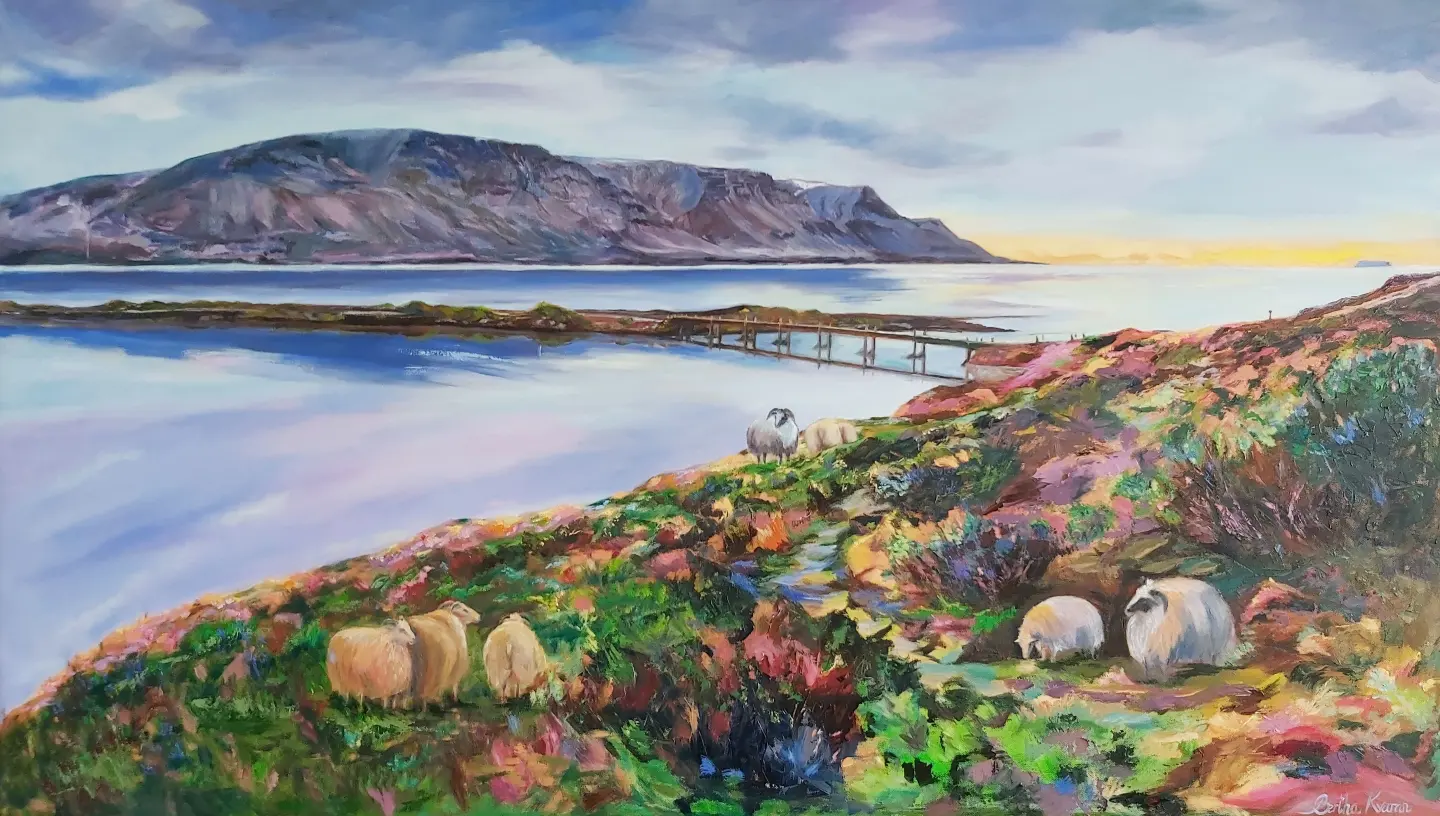 Skagafjörður | Oil painting by Bertha Kvaran