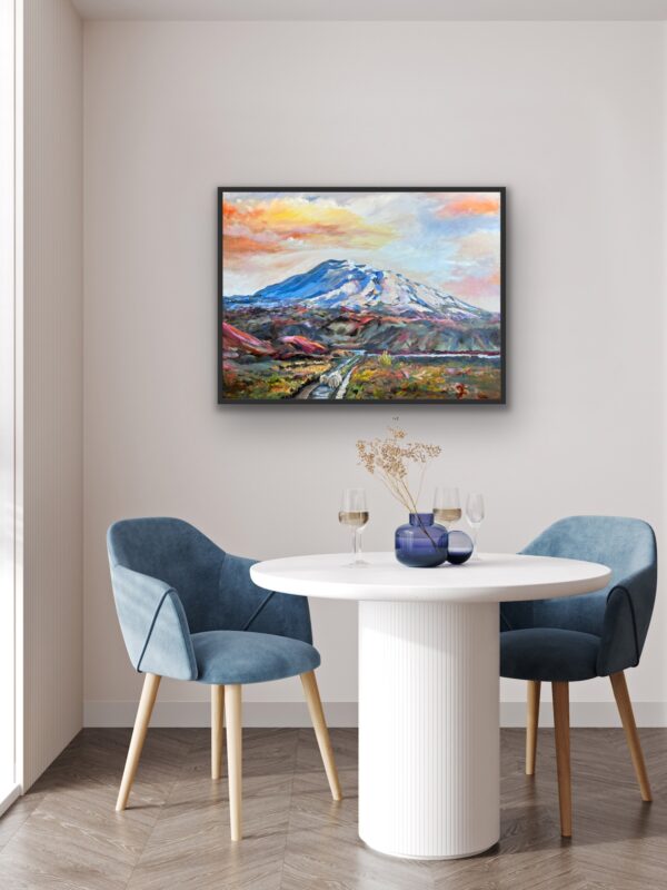 Hekla Volcano, oil painting by Bertha Kvaran