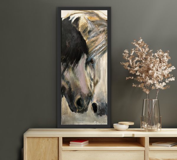 Together we are Strong, painting of two Icelandic horses by Bertha Kvaran