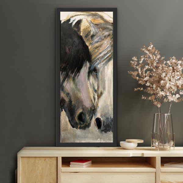 Together we are Strong, painting of two Icelandic horses by Bertha Kvaran