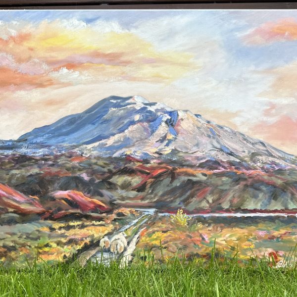 Hekla Volcano, oil painting by Bertha Kvaran