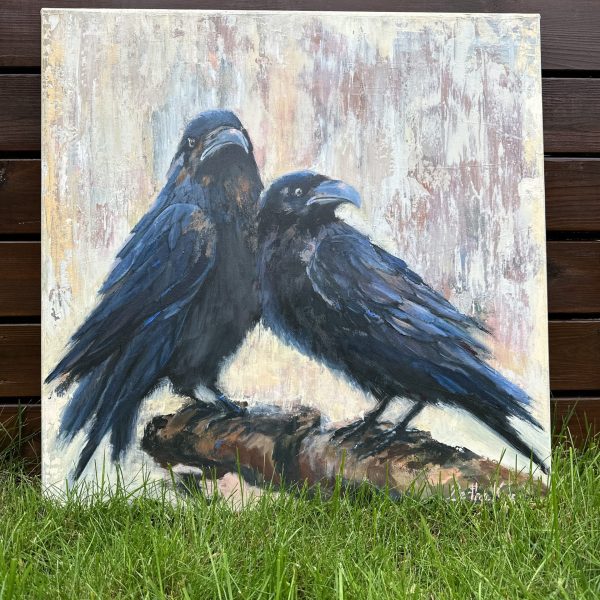 Couple of Ravens, a painting by Bertha Kvaran