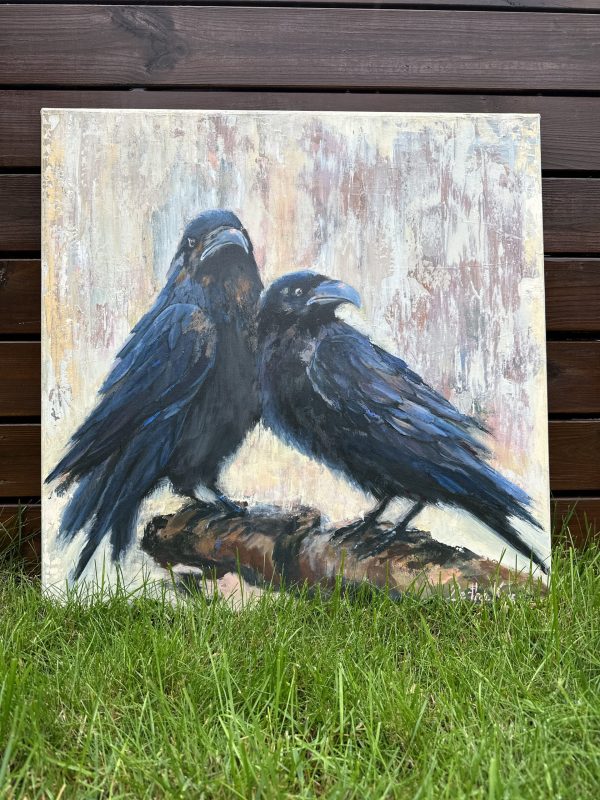 Couple of Ravens, a painting by Bertha Kvaran