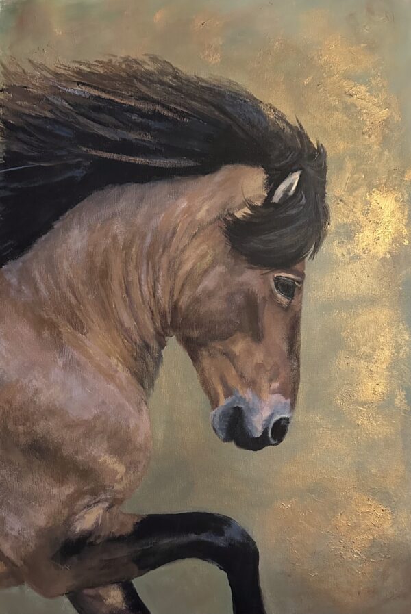 Fróði frá Staðartungu, painting by Bertha Kvaran ART